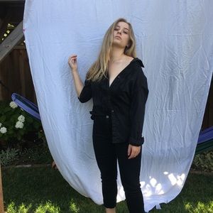 Black button up blouse